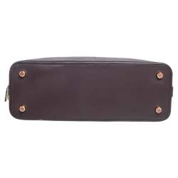 مملوكة مسبقًا Coach Dark Plum Leather Sierra Dome Satchel Bag