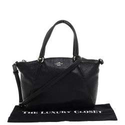 Pre Owned Coach Black Leather MIni Kelsey Satchel