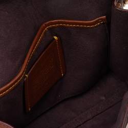 Pre Owned Coach Brown Signature Canvas And Tan Leather Parker Shoulder Bag