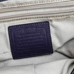 Pre Owned Coach Purple Leather Romy Top Handle Bag