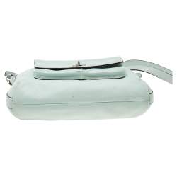 Pre Owned Coach Mint Green Courtney Legacy Leather Shoulder Bag