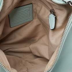 Pre Owned Coach Mint Green Courtney Legacy Leather Shoulder Bag