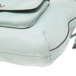 Pre Owned Coach Mint Green Courtney Legacy Leather Shoulder Bag