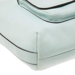 Pre Owned Coach Mint Green Courtney Legacy Leather Shoulder Bag