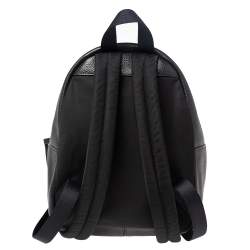 Coach Black Leather And Nylon Mini Charlie Backpack