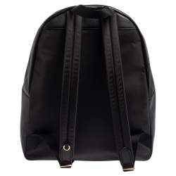 Coach Black/Beige Signature Coated Canvas and Leather Charlie Backpack