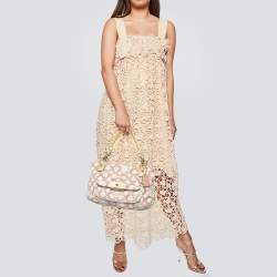 Coach Pink Sequin Signature Canvas And Leather Kristin Tote