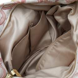 Coach Pink Sequin Signature Canvas And Leather Kristin Tote