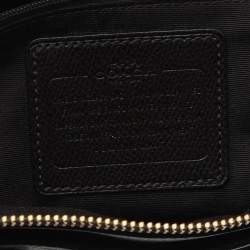 Coach Beige/Dark Brown Python Embossed Leather And Leather Morgan Tote
