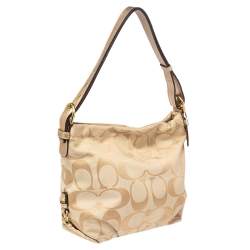 Coach Beige Signature Canvas Hobo