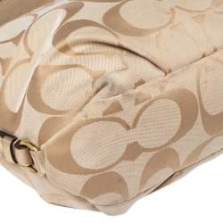 Coach Beige Signature Canvas Hobo