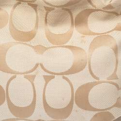 Coach Beige Signature Canvas Hobo