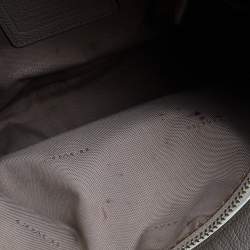 Pre Owned Coach Grey Leather Shoulder Bag