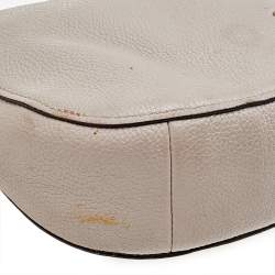 Pre Owned Coach Grey Leather Shoulder Bag