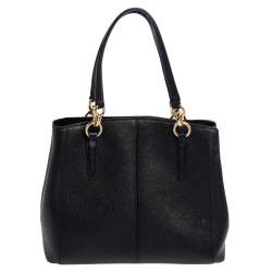 Pre Owned Coach Black Leather Mini Christie Carryall Satchel