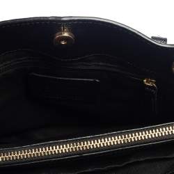 Pre Owned Coach Black Leather Mini Christie Carryall Satchel
