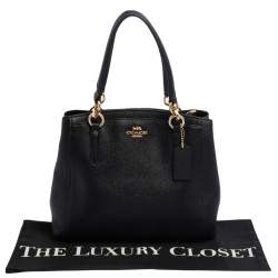 Pre Owned Coach Black Leather Mini Christie Carryall Satchel