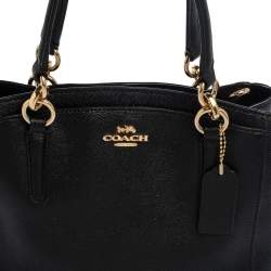 Pre Owned Coach Black Leather Mini Christie Carryall Satchel