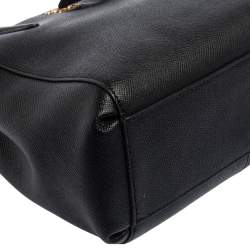 Pre Owned Coach Black Leather Mini Christie Carryall Satchel