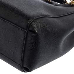 Pre Owned Coach Black Leather Mini Christie Carryall Satchel