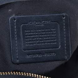 Pre Owned Coach Black Leather Double Zip Crossbody Bag