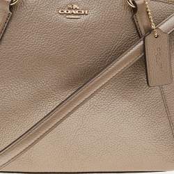 Coach Metallic Beige Leather Small Tote