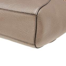Coach Metallic Beige Leather Small Tote