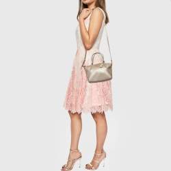 Coach Metallic Beige Leather Small Tote