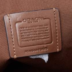 Coach Brown/Beige Signature Coated Canvas And Leather Laptop Bag