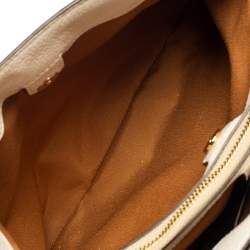 Coach Beige Signature Canvas and Leather Small Christie Carryall Satchel