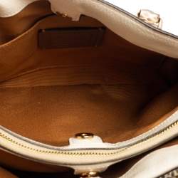 Coach Beige Signature Canvas and Leather Small Christie Carryall Satchel