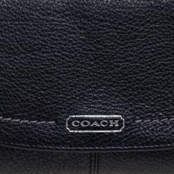 Pre Owned حقيبة كلتش كوتش جلد أسود