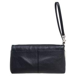 Pre Owned حقيبة كلتش كوتش جلد أسود