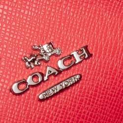 Pre Owned Coach Orange/White Fruit Print Coated Canvas and Leather City Reversible Tote