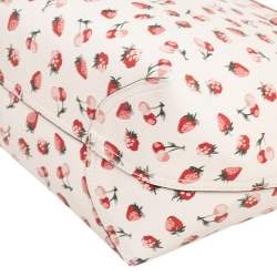 Pre Owned Coach Orange/White Fruit Print Coated Canvas and Leather City Reversible Tote