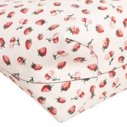 Pre Owned Coach Orange/White Fruit Print Coated Canvas and Leather City Reversible Tote