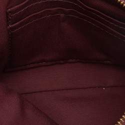 Coach Burgundy Leather Card Case Wristlet