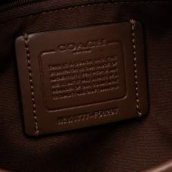 Coach Brown Signature Coated Canvas and Leather Trim Messenger Bag
