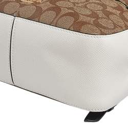 Coach Brown/White Signature Coated Canvas and Leather Jordyn Backpack