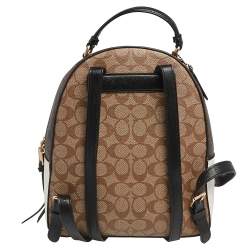 Coach Brown/White Signature Coated Canvas and Leather Jordyn Backpack