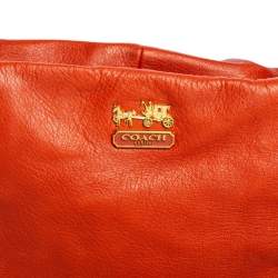 Pre Owned Coach Orange Leather Madison Isabelle Hobo