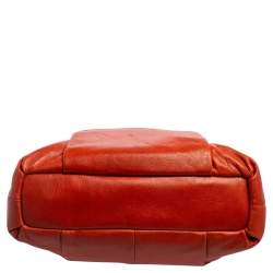 Pre Owned Coach Orange Leather Madison Isabelle Hobo