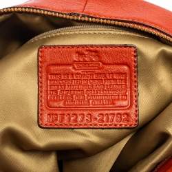 Pre Owned Coach Orange Leather Madison Isabelle Hobo