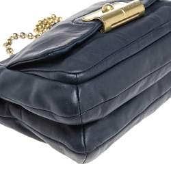 Pre Owned Coach Blue Leather Kristin Shoulder Bag