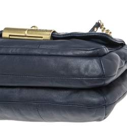 Pre Owned Coach Blue Leather Kristin Shoulder Bag