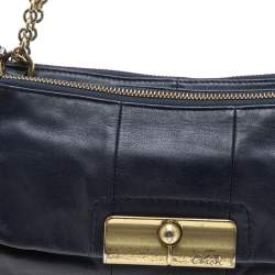 Pre Owned Coach Blue Leather Kristin Shoulder Bag