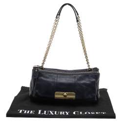 Pre Owned Coach Blue Leather Kristin Shoulder Bag