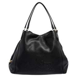 Coach Black Leather Horse Carriage Large Edie Shoulder Bag Coach | TLC