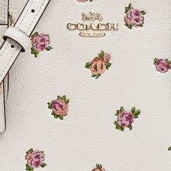 Pre Owned Coach Multicolor Floral Print Leather Charlie Carryall 28 Bag