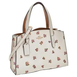 Pre Owned Coach Multicolor Floral Print Leather Charlie Carryall 28 Bag